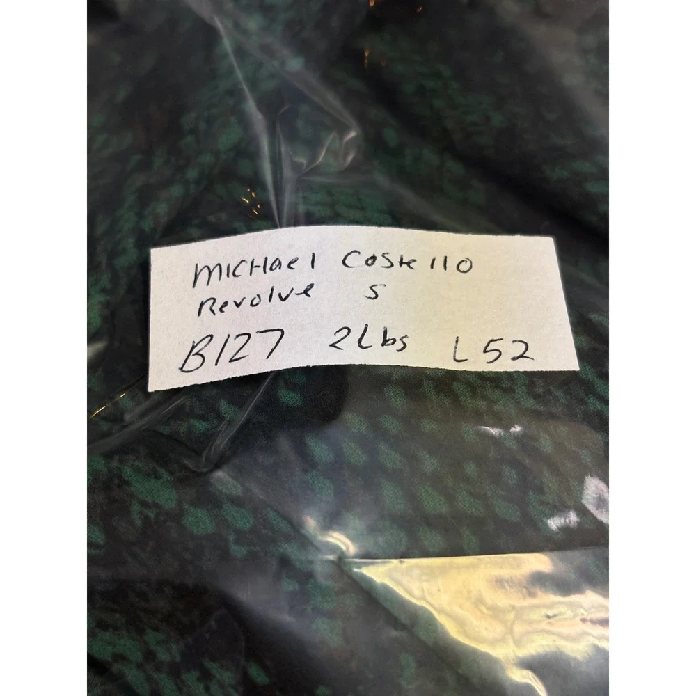 New Michael Costello Revolve Jumpsuit Snakeskin Strapless Corset Small Green - Picture 8 of 8